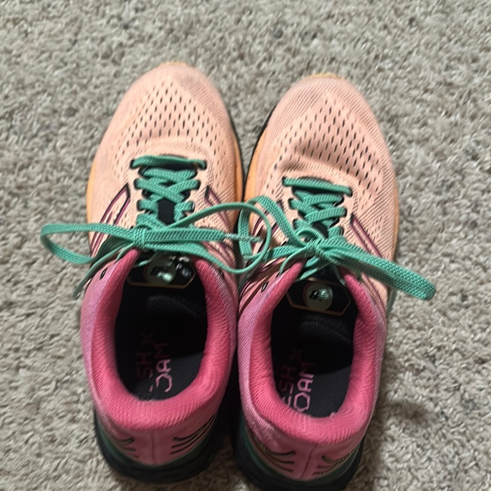 Women's New Balance Running Shoes Pink/Orange/Green 9.5
